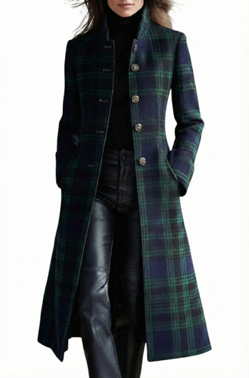 Audrey™ | Timeless Plaid Elegance Coat