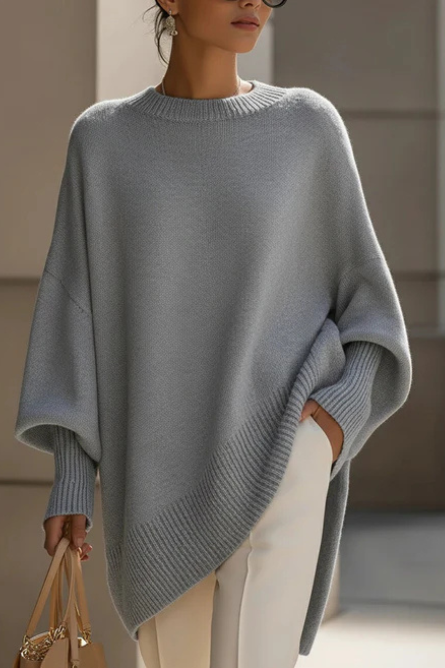Angela™ | Cozy Knit Poncho
