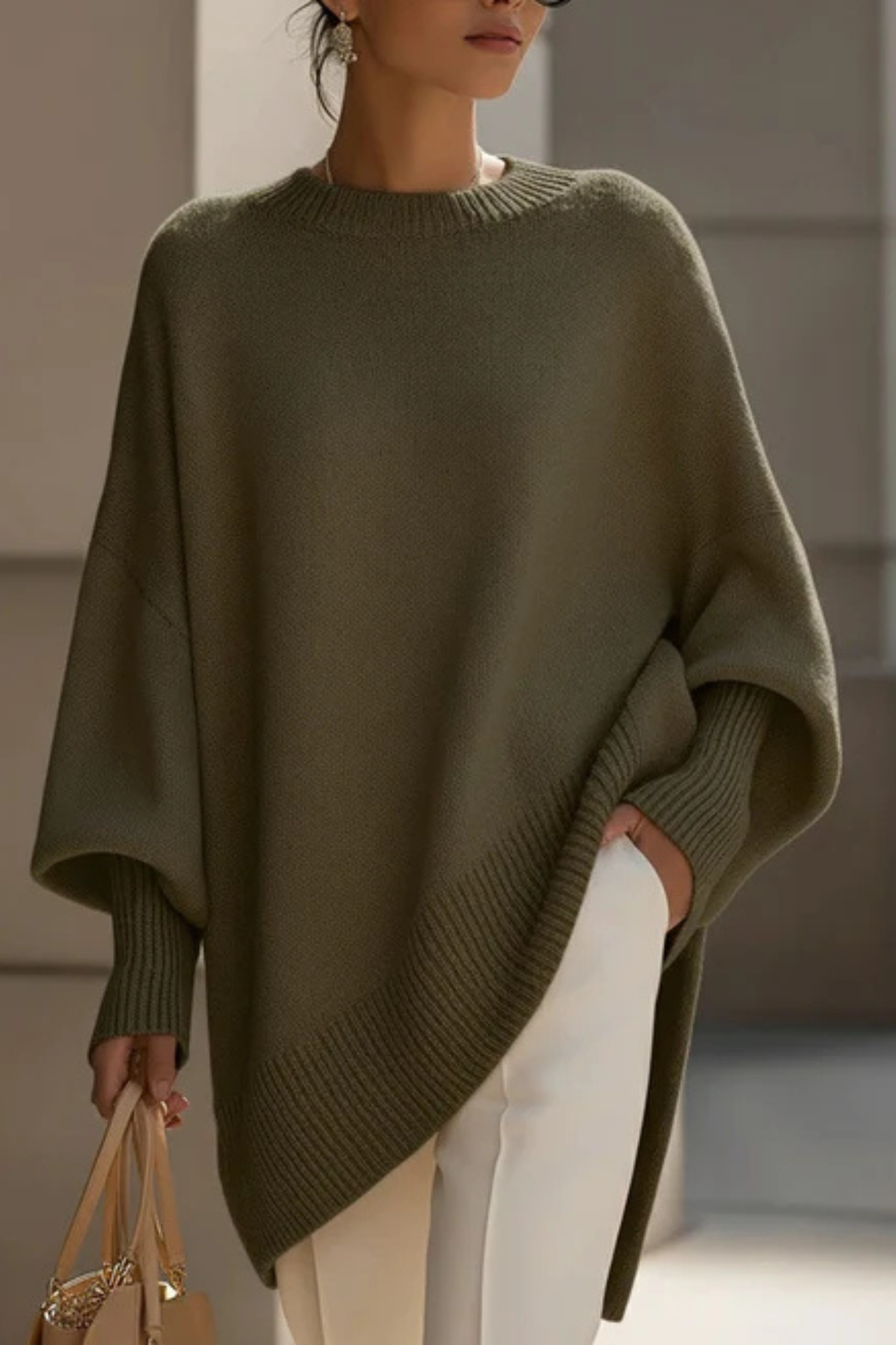 Angela™ | Cozy Knit Poncho