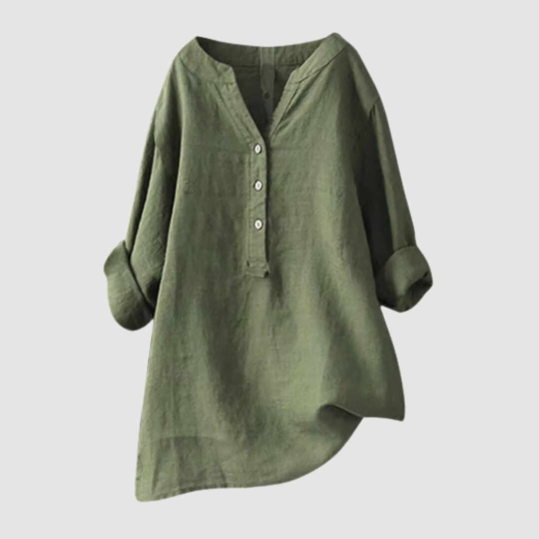 Marlowe Jade™ | Breezy Button-Up Shirt