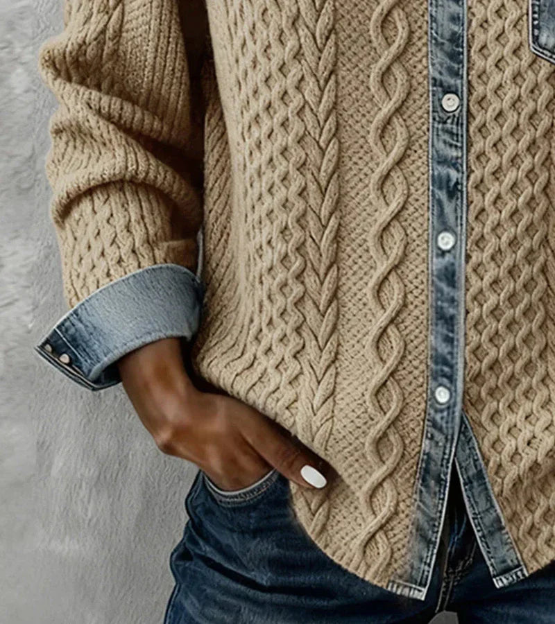 Amelia™ | Patchwork Knit Top